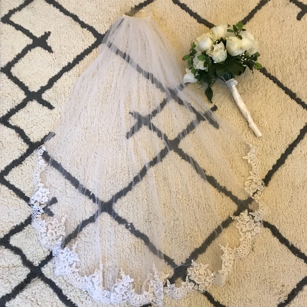 Lace veil by David's bridal